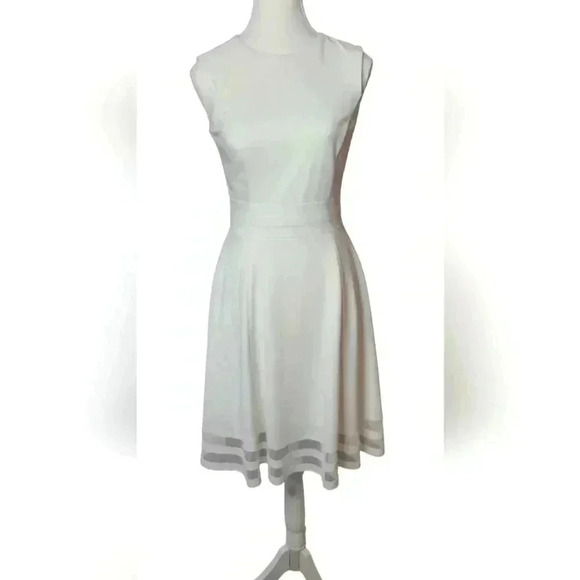 Calvin Klein  Size 2 Illusion-Trim Fit & Flare Dress - Picture 5 of 10